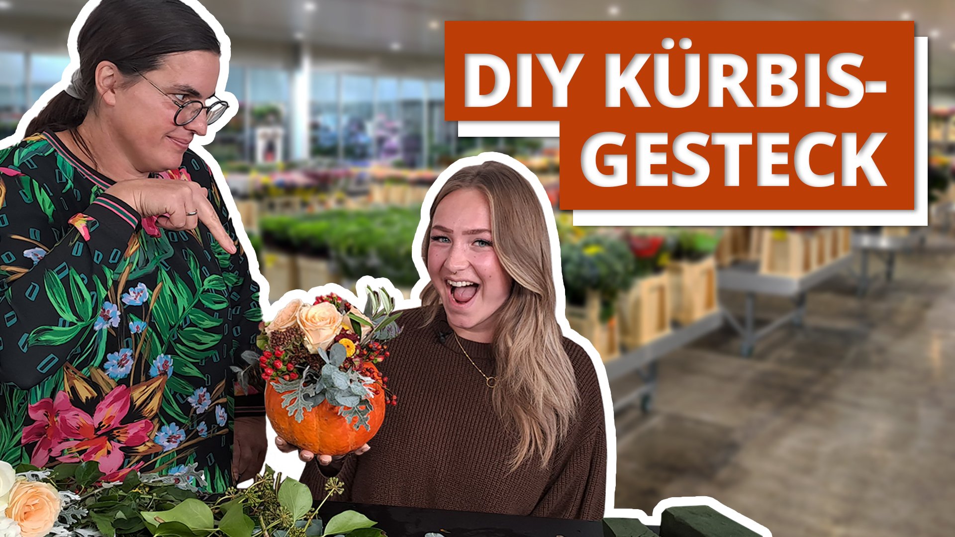 Kürbisgesteck zum selber machen