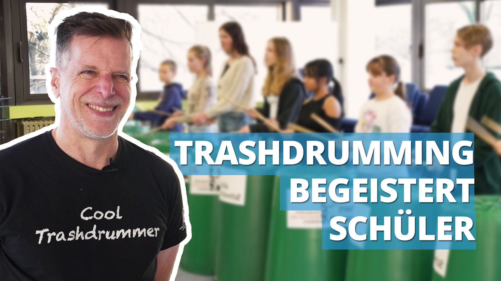 Trashdrumming: Alex Sauerländer begeistert Kinder und Jugendliche für Musik