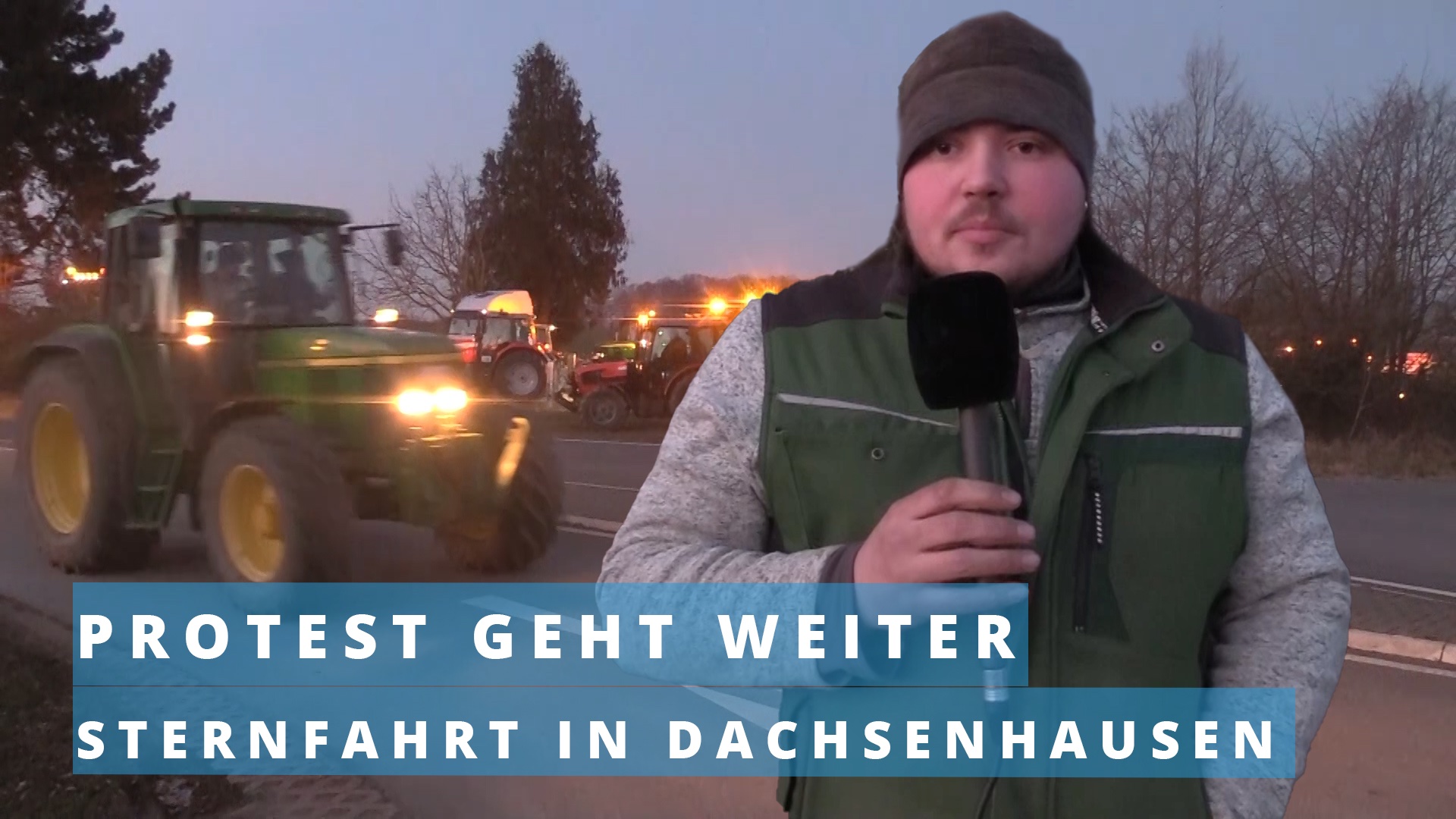 Protest geht weiter: 150 Traktoren bei Sternfahrt der Landwirte in Dachsenhausen