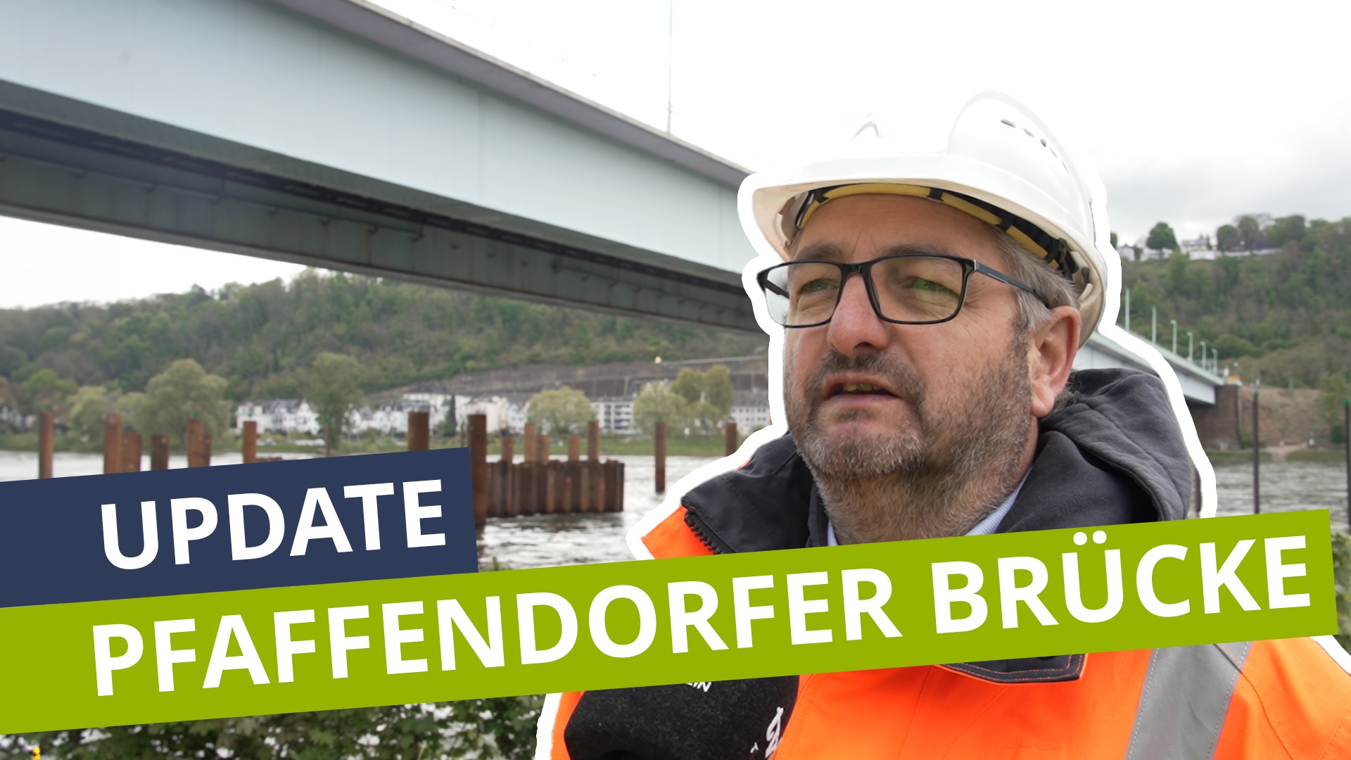 Baufortschritt der Pfaffendorfer Brücke