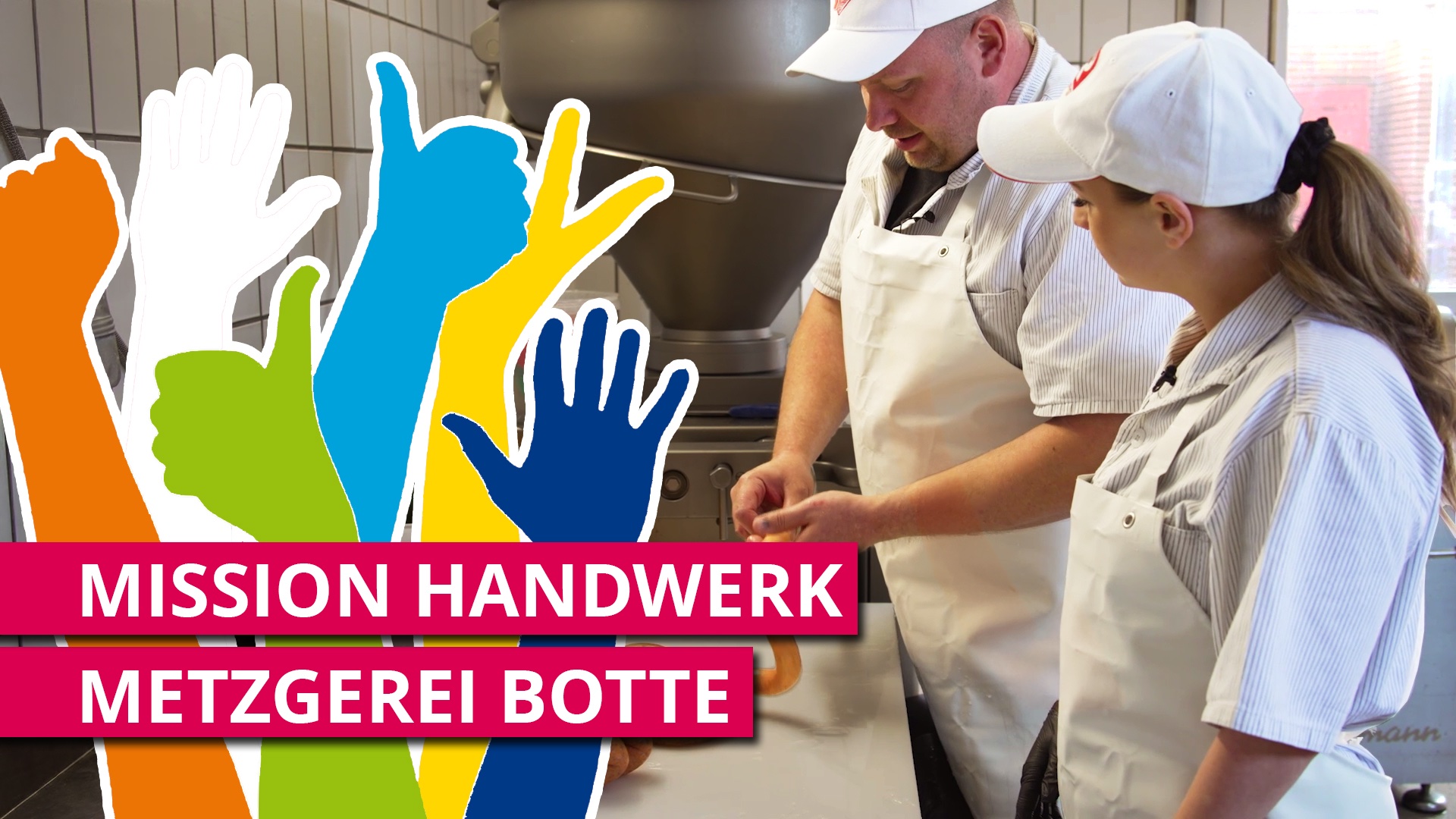 Praktikantin Carina unterwegs bei der Burgmetzgerei Botte in der Mission Handwerk - Meister' die Zukunft
