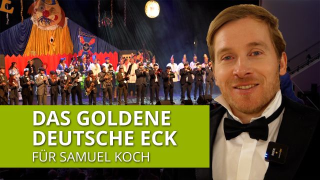 Samuel Koch wird mit dem ersten Goldenen Deutschen Eck ausgezeichnet