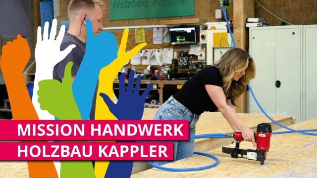 Praktikantin Carina unterwegs bei Holzbau Kappler in der Mission Handwerk - Meister´ die Zukunft