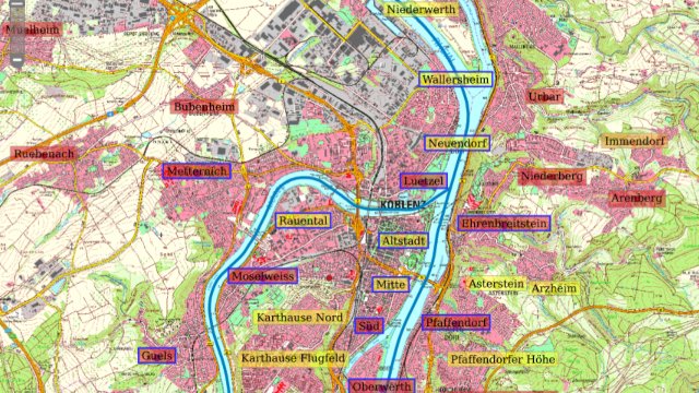 Koblenz: Gefahrenkarte für Starkregen