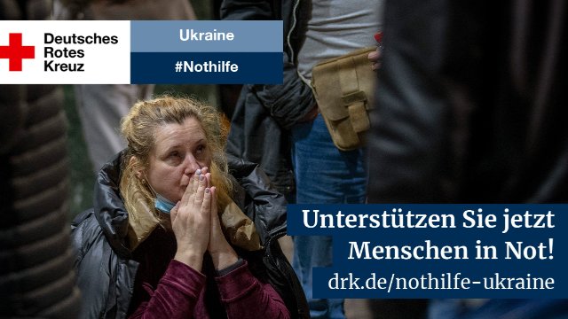 Spendenaufruf des DRK für die Ukraine