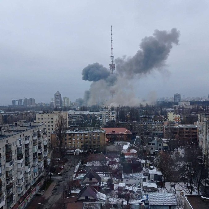 Angriff auf Fernsehturm in Kiew Angriff auf Fernsehturm in Kiew