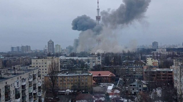 Angriff auf Fernsehturm in Kiew