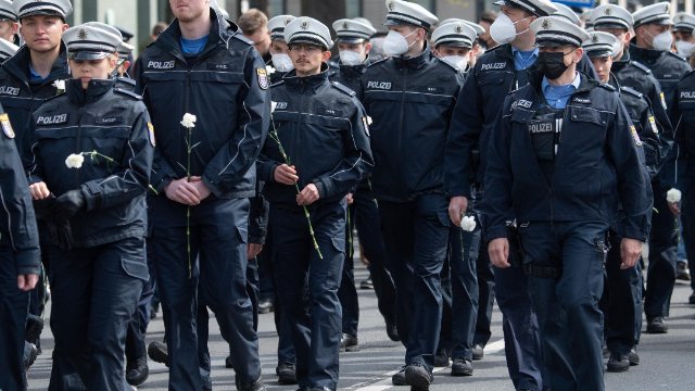 Polizisten gedenken in Mainz ihrer getöteten Kollegen
