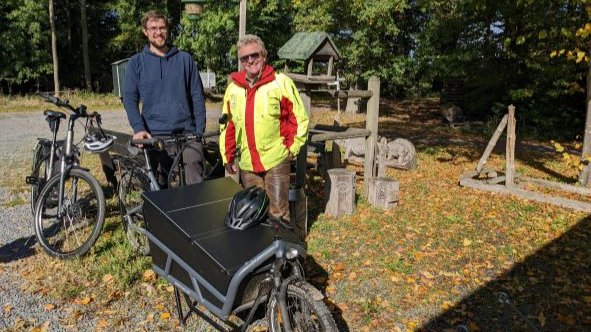 Mit dem Lastenrad im Wald