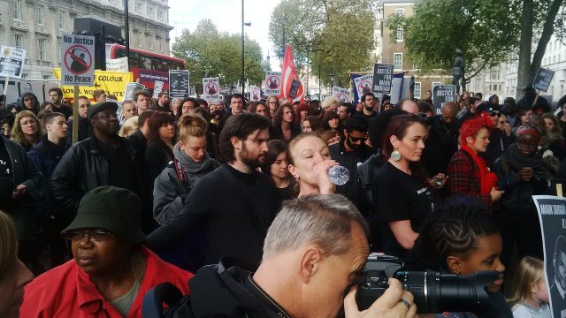 Demonstrationszug in der Koblenzer Innenstadt