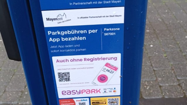 Parkgebühren in Mayen bargeldlos bezahlen