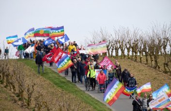 Atomwaffengegner nutzen Osterwochenende um in Büchel zu demonstrieren Atomwaffengegner nutzen Osterwochenende um in Büchel zu demonstrieren