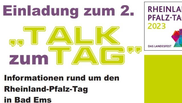 „Talk zum Tag“ am 3. Mai in Bad Ems