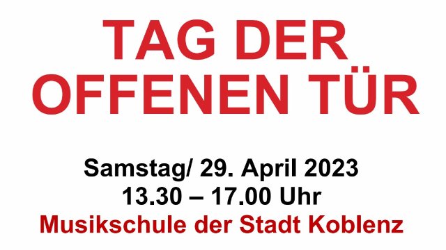 „Tag der offenen Tür“ in der Koblenzer Musikschule