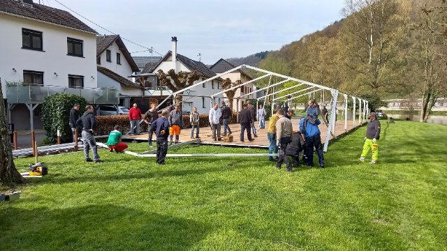 Aufbau in Rekordzeit
