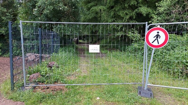 Wanderweg und Sportplatz in Namedy gesperrt