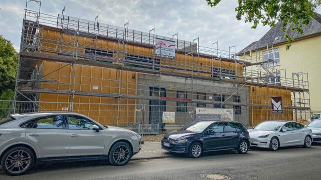 Neubau der Grundschule Freiherr-vom-Stein kurz vor Fertigstellung