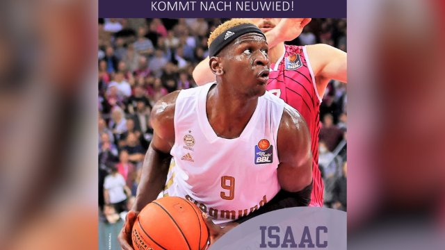 Basketball-Weltmeister Isaac Bonga am Samstag in Neuwied