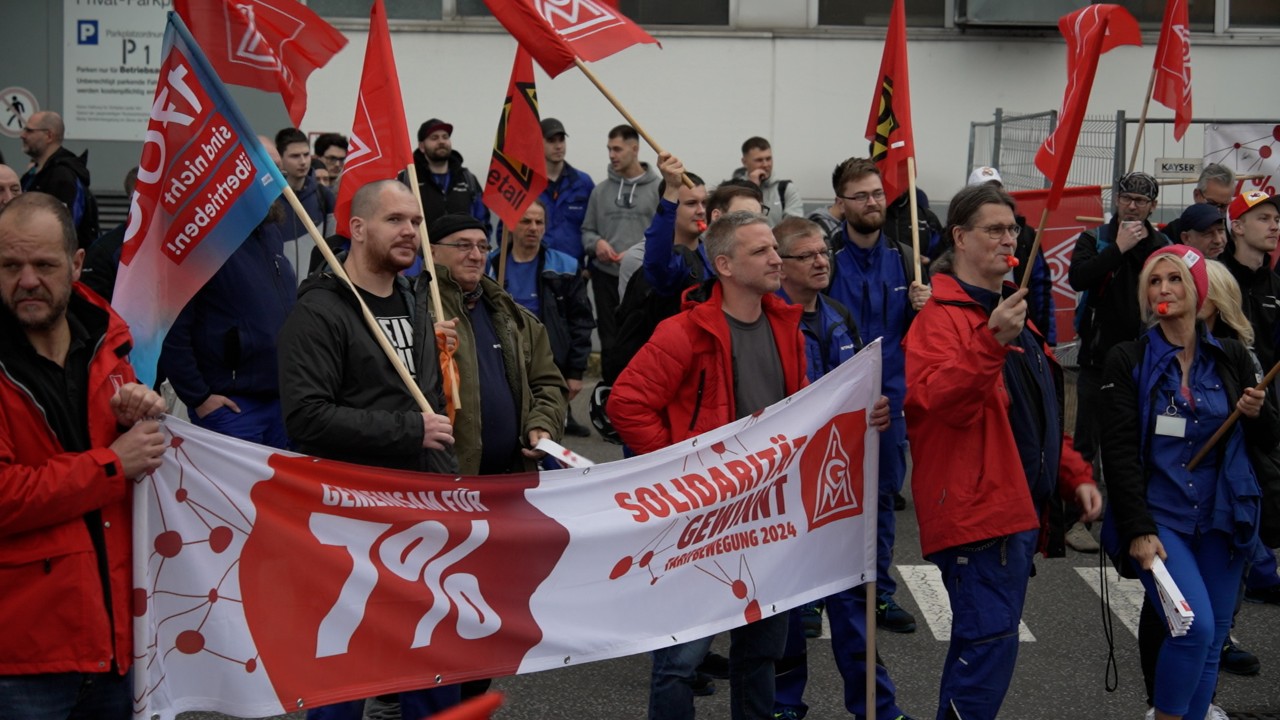 Metaller-Proteste vor Verhandlungen