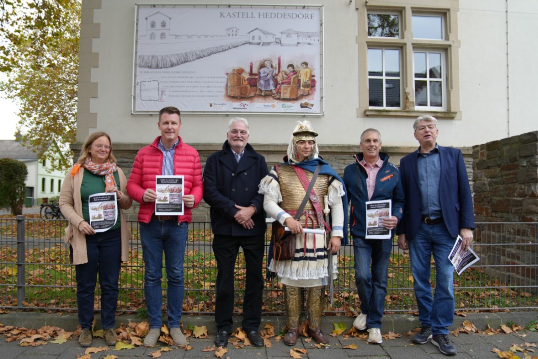 Römisches Erbe in Neuwied durch neues Infobanner am Kastell Heddesdorf präsent