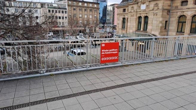 Koblenzer Hauptbahnhof: Kaisertreppe wieder in Betrieb 