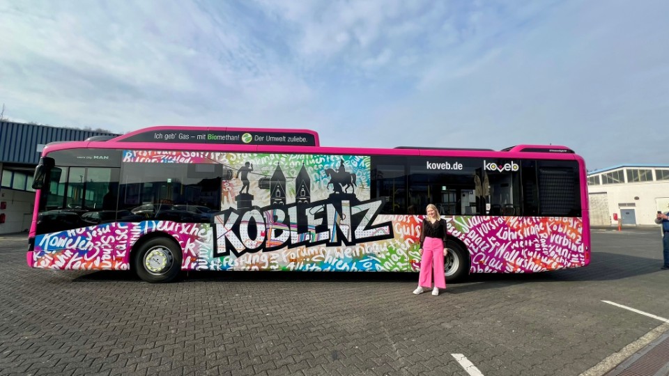 Erster Koblenzer Urban Art-Bus geht in den Linienbetrieb
