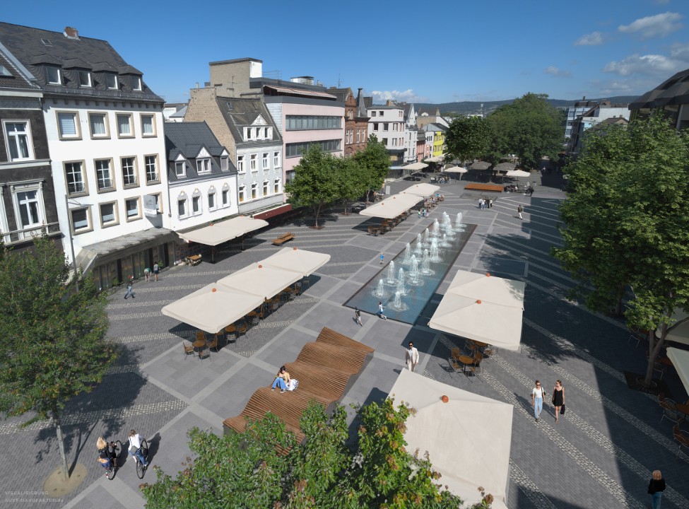 Luisenplatz wird umgestaltet – Baubeginn für Wasserspiel & Co. Luisenplatz wird umgestaltet – Baubeginn für Wasserspiel & Co.