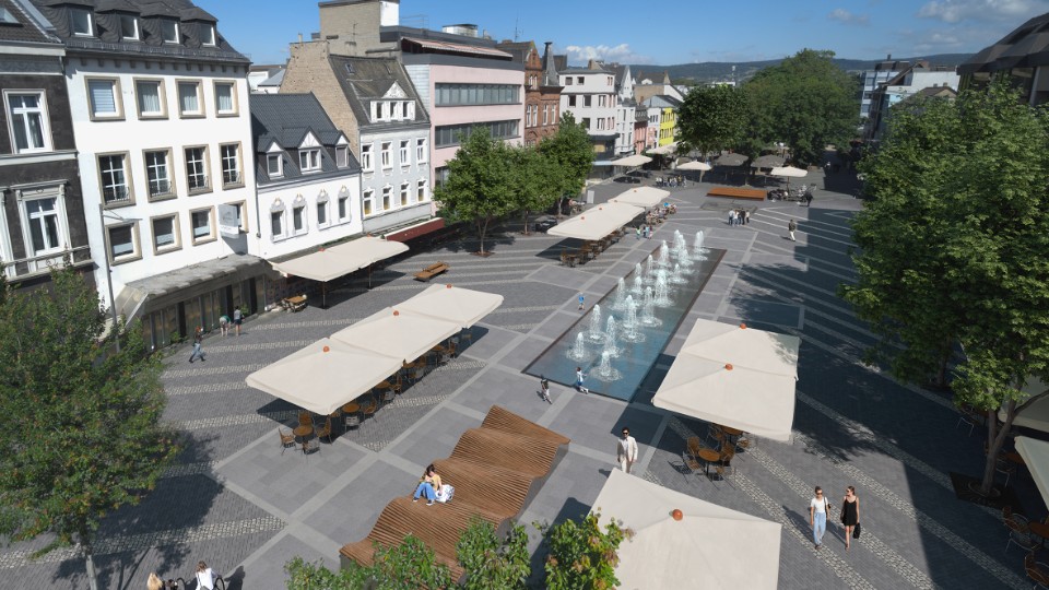 Luisenplatz wird umgestaltet – Baubeginn für Wasserspiel & Co.