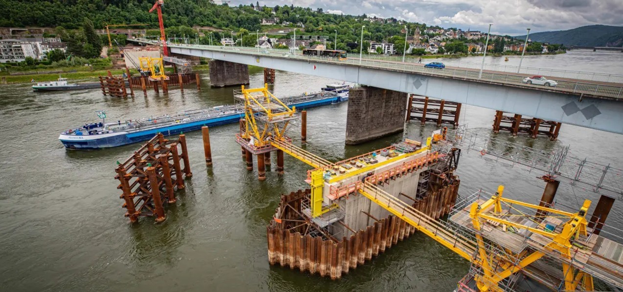 Einblicke in den Neubau der Pfaffendorfer Brücke 
